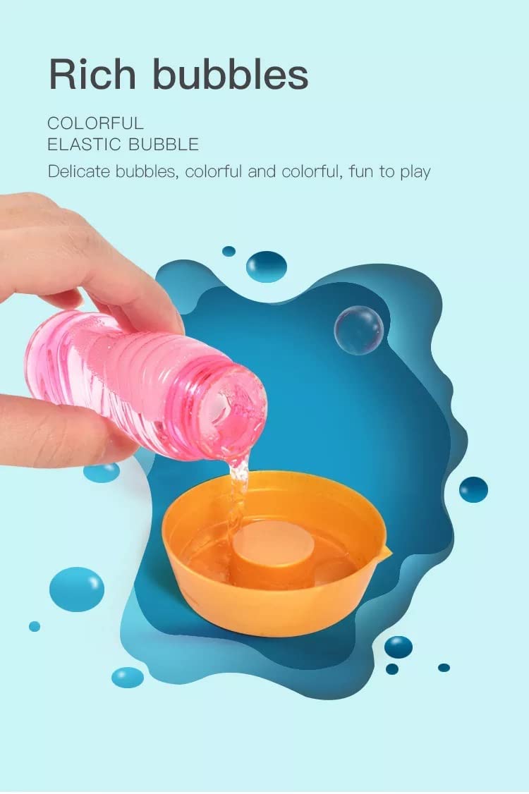 8 Hole Electric Gatling Bubble Gun with Soap Solution Indoor and Outdoor Toys