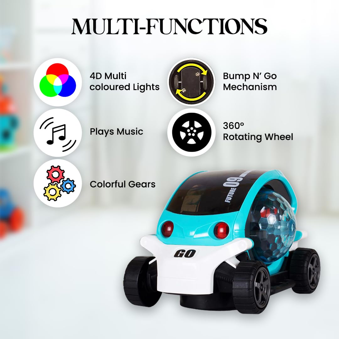 Stunt Car Toy with Music & 4D Vibrant Light Effects