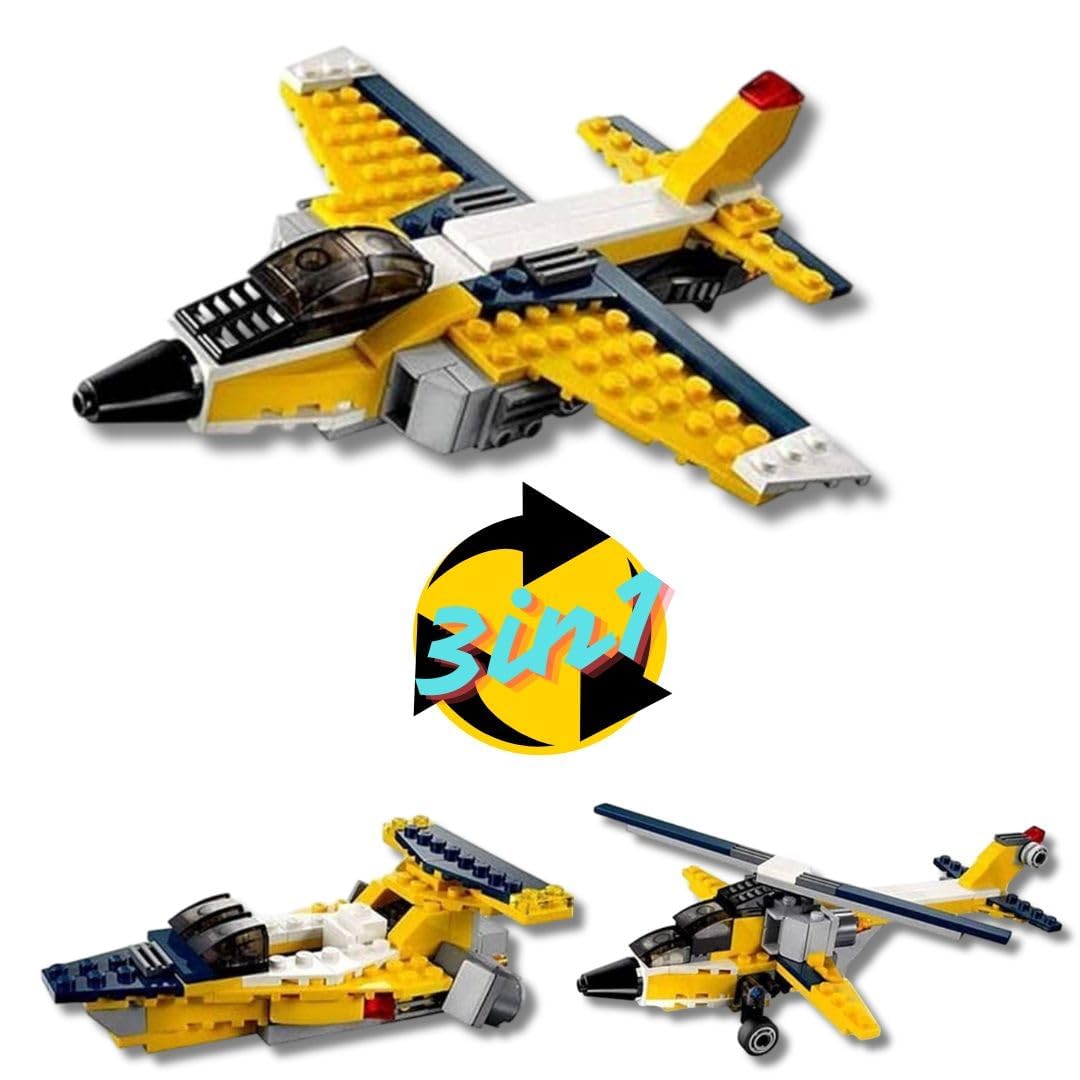 SUPER TOY 3in1 Aeroplane Helicopter Building Blocks Mind Game Architect Series Toy