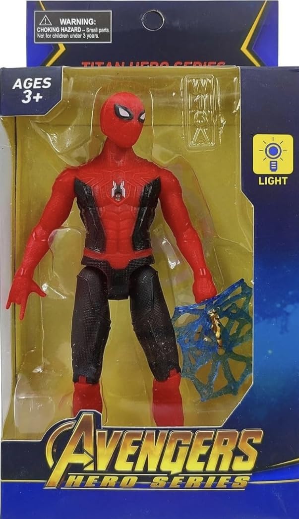 Marvel Avengers Spiderman Action Figure Toy with LED Light